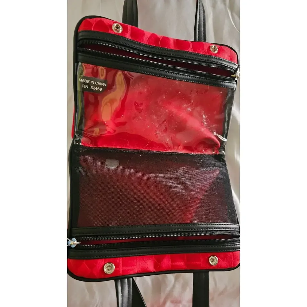 NWOT Lot of 3 Modella Bags - tote, wristlet and make up bag Cute Red Textures